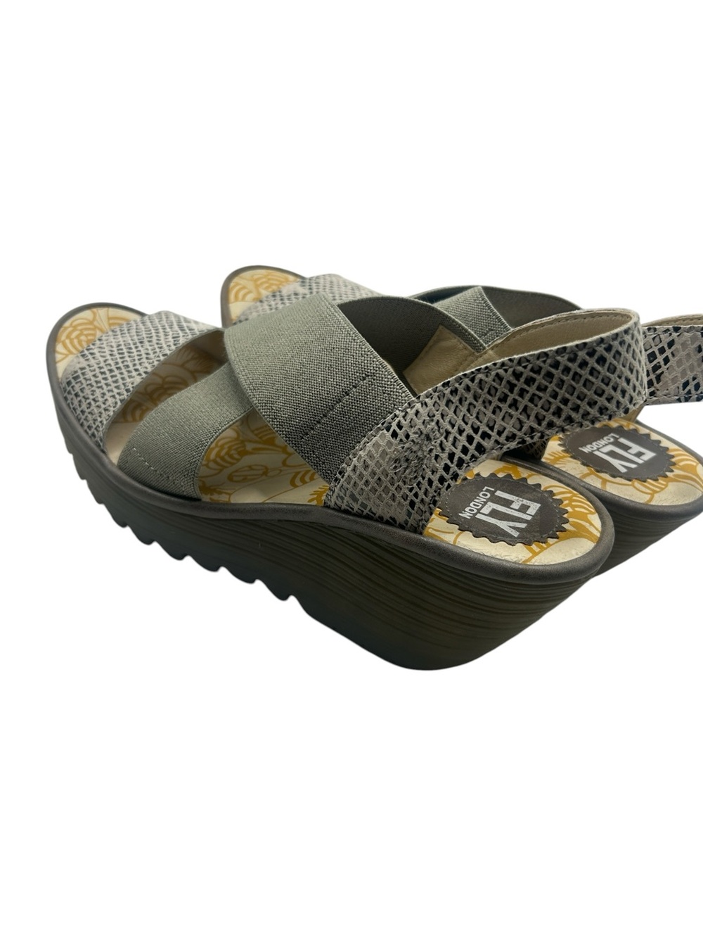Fly London Yaji  leather platform wedge sandals size 39 US size 8-8.5 - Picture 2 of 12